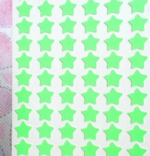 Green or Blue Glow in the Dark Star Stickers - 1/4" to 3 inch