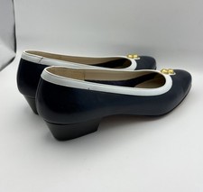Vintage 1990  s Salvatore Ferragamo Boutique Blue Classic Pumps Women  s Size 7A