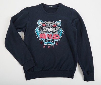 Kenzo Paris Navy Pink Tiger Sweatshirt Size M