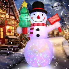5Ft Christmas Inflatables Outdoor Decorations, Christmas Blow up Snowman with...