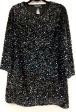 Zara black sequin dress size XL Brand new with tags (10)