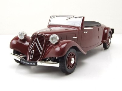 Citroen Traction Cabrio 1938 dunkelrot Modellauto 1:18 Norev