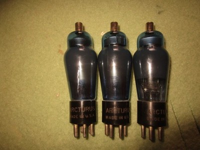 (3) NOS Testing (2) 57 & (1) 58 Arcturus   Blue    Radio  Audio  Tubes