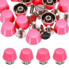 12mm Purse Handbag Feet 15 Sets Round Flat Studs Pink