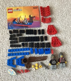 Vintage Lego Castle Sets 1547 Black Knights Boat & 6020 Magic Shop Complete