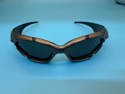 Oakley Plate Sunglasses Vintage 90s Black Frame Polarized Black