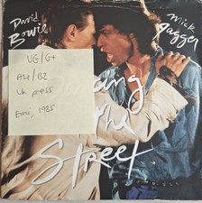 David Bowie & Mick Jagger Dancing In The Street Vinyl Record VG/G+ EA 204 1985