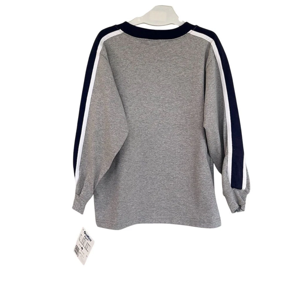 NWT Vtg 90s OshKosh B'gosh Boys Gray Sz 6 Logo Star Long Sleeve USA Made - Image 2 of 4