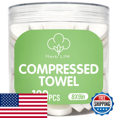 Herb Life 120 Pcs Mini Compressed Towels Disposable Face Compressed Towel