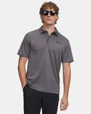 Under Armour Gray Loose-Fit Golf Polo