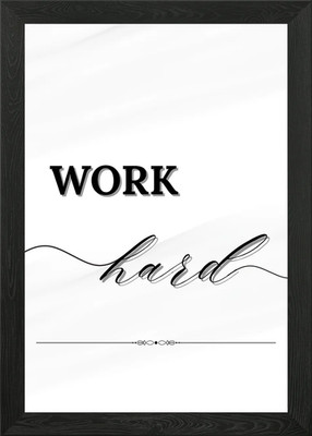 Work Hard Motivation Zitat Gerahmtes Wandbild Poster Leinwanddruck Bild