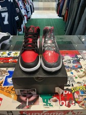 Size 5.5 GS - Jordan 1 Mid Black Fire Red