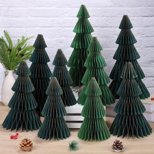9 Pcs Honeycomb Christmas Trees, 3D Christmas Honeycomb Table Centerpiece, 16...