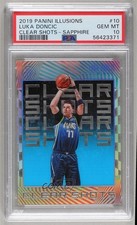 2019-20 Panini Illusions Clear Shots Sapphire Luka Doncic #10 PSA 10 GEM MT 01su