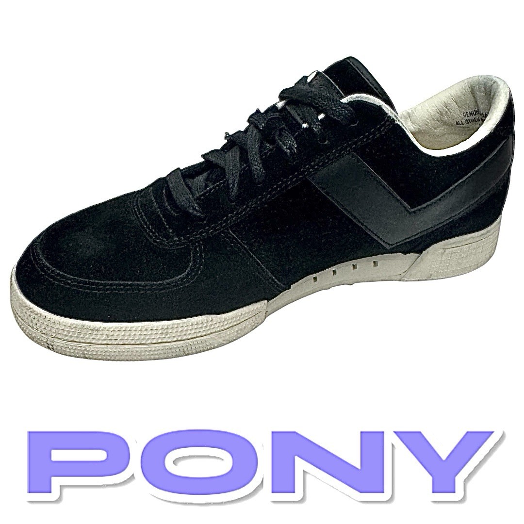 PONY Uomo Linebacker Lux Vera Pelle e Camoscio Lacci Atletico Taglia 8 M