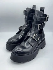 Alexander McQueen Buckled Ankle Boot Black Wmns Size 39 / US Size 9