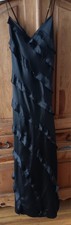Show Me Your Mumu Romance Ruffle Maxi Dress Satin Black Size XL
