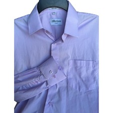 Berlioni Italy Men s Dress Shirt US Medium Light Purple Button Front