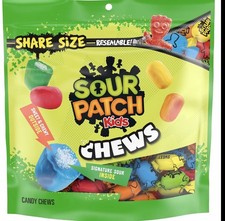 SOUR PATCH KIDS Chews Soft  Chewy Candy, Share Size, 8.12 Oz FAST SHIPPING