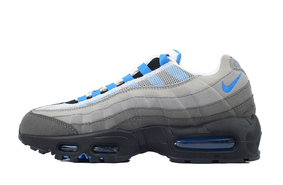 Nike Air Max 95 Grey Blue Mens Basketball Hiking Sneakers 609048-104