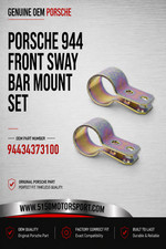 Porsche 944 Front Sway Bar Mount Set Genuine 94434373100