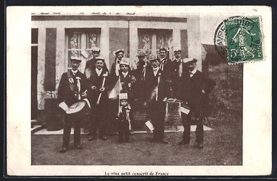 Le plus petit conscrit de France, Liliputaner, Ansichtskarte 1909 
