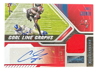 2021 Panini Playbook Goal Line Graphs Chris Godwin Relic Auto #GLG-CGO /49