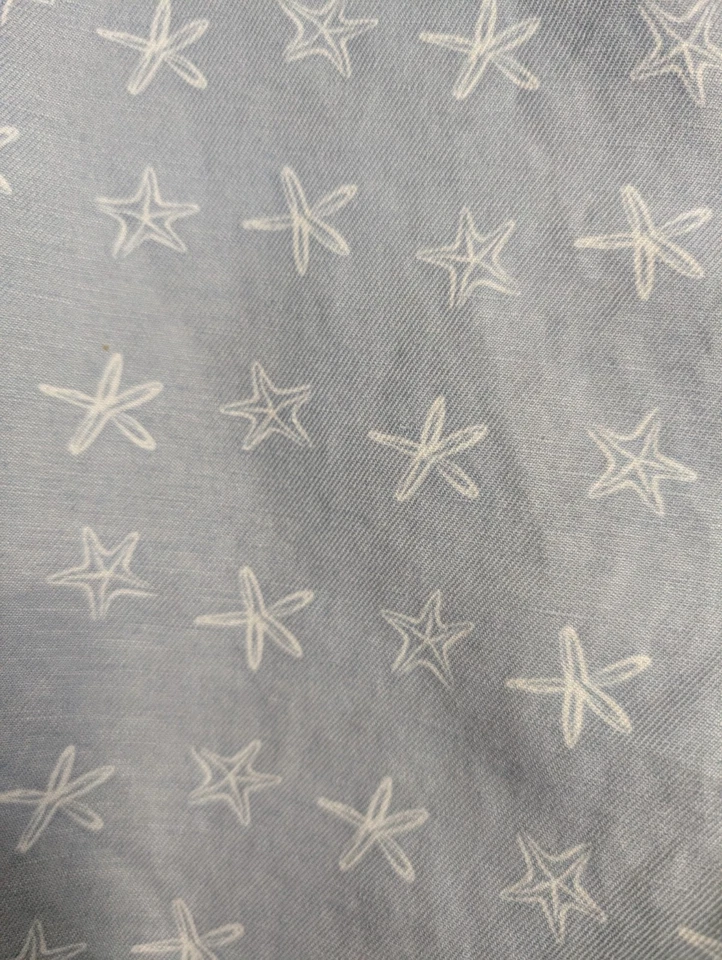 Le Tigre Blue White Starfish Print Linen Blend Shorts Size 6 - Image 2 of 4