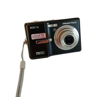 PRAKTICA DCZ 7.4 7.4 MP Kompaktkamera Digitalkamera Schwarz Retro Y2K