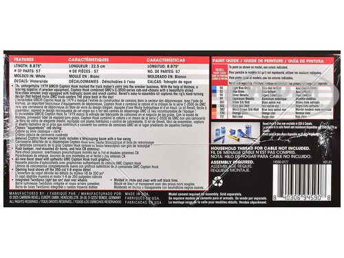 LEVEL 4 MODEL KIT 1979 GMC TOW TRUCK "CAPTAIN HOOK" 1/25 SCALE BY REVELL 14590 - Picture 3 of 11