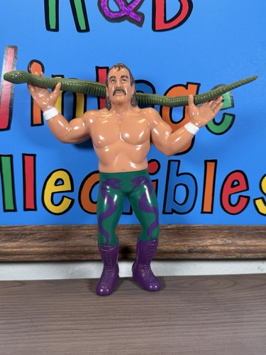 WWF LJN 1987 Series 4 Jake Roberts w/ Damien! Near...