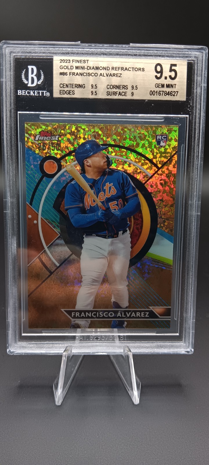 2023 Topps Finest - Francisco Alvarez #86 Gold Refractor /50 (RC)