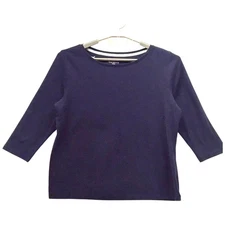 Talbots Womens Top Size 1X Pima Cotton Oversized Relaxed Everyday Lightweight