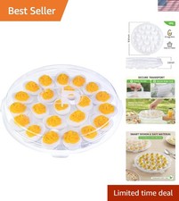 Deviled Egg Containers with Lid, Deviled Egg Platter Carrier, Clear