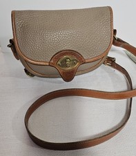 VINTAGE Dooney Bourke Cavalry Trooper Crossbody Bag AllWeather Leather Tan R71