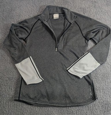 Craft Quarter Zip Pullover Womens M Gray Running Athletic Top