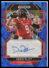 2023 Prizm Draft Picks Drew Plitt 2022 Prizm Draft Picks Auto Blue Ice #/75