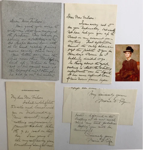 Marie Danforth Page US Artist, Boston  Autograph Letters lot 3+ 1910