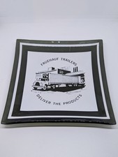 Vintage Trucking Advertising Ashtray Glass Di...