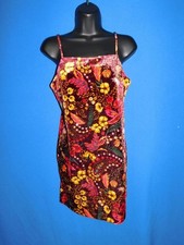 F21 Forever 21 Size S NWT Wine Red Velvet Floral Mini Dress Sleeveless Stretch