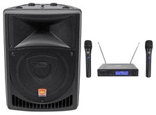 Rockville Pro Audio Bundle: RPG8 8" Powered 400-Watt PA Speaker, Black