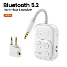 Wireless Audio Receiver Bluetooth 5.2 Adapter APTX HD AAC 2 in 1 3.5mm AUX Dual