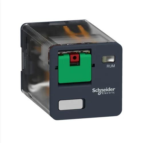 1PC SCHNEIDER ELECTRIC RUMC21B7 Relay, Industrial, RELAY 2CO CYL PINS 10A@2