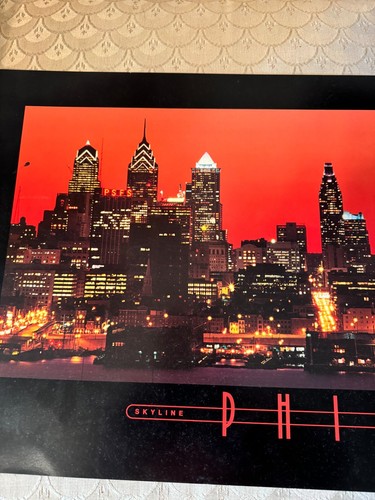 Jerry Driendl 1995 Philadelphia Skyline Art Print - 36 Inch x 14 Inch - Picture 3 of 13