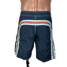 Vintage 90s Nylon Shiny Old Navy Men’s Size Small Blue Trunks Board Shorts