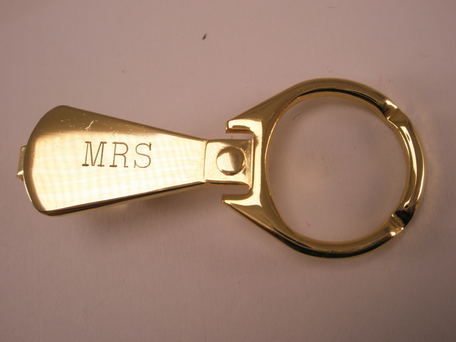 Pull Tab Beer Can Monogram Initials MRS Vintage T… - image 1