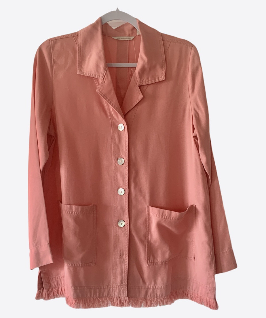 Soft Surroundings Peach Collared Button Down - image 1