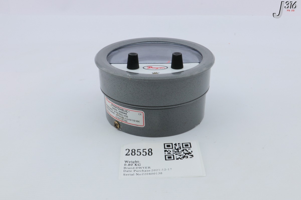 28558 DWYER PHOTOHELIC COMBINE DIFFERENTIAL PRESSURE GAGE, SERIES