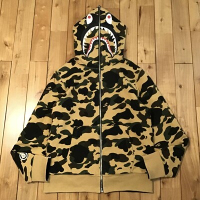 トップス 00s a bathing ape reversible zip hoodie Reversible Full zip hoodie 1st camo Yellow × Gray BAPE A Bathing