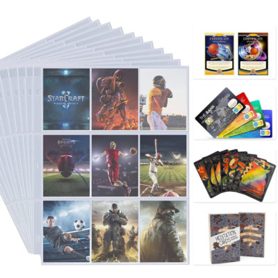 300 Seite Sammelhüllen Prospekthüllen A4 Cards Hülle Hüllen Sammelkarten 9Pocket